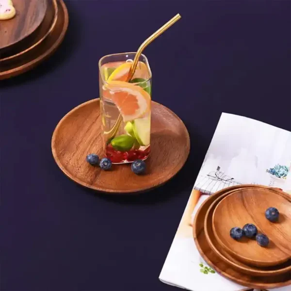 Eartha Essentials Eco Friendly Solid Wood Serving Plates - Image 4