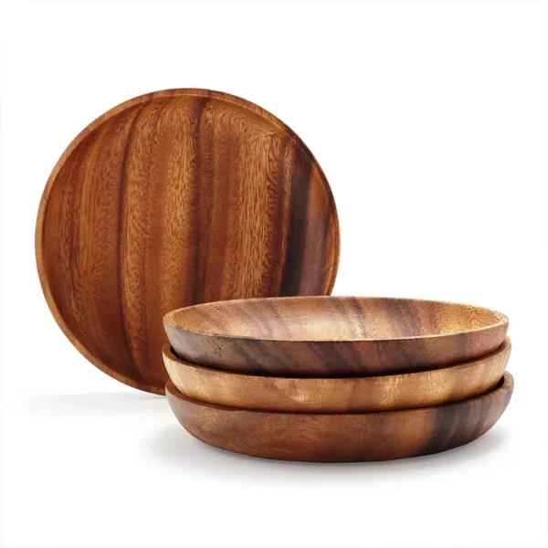 Eartha Essentials Eco Friendly Solid Wood Serving Plates - Image 2